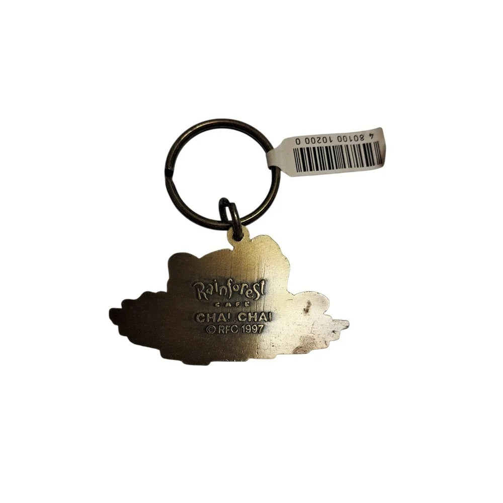 RAINFOREST CAFE METAL KEYCHAIN 1997 Chai‎ Chai Rare Heavy Duty